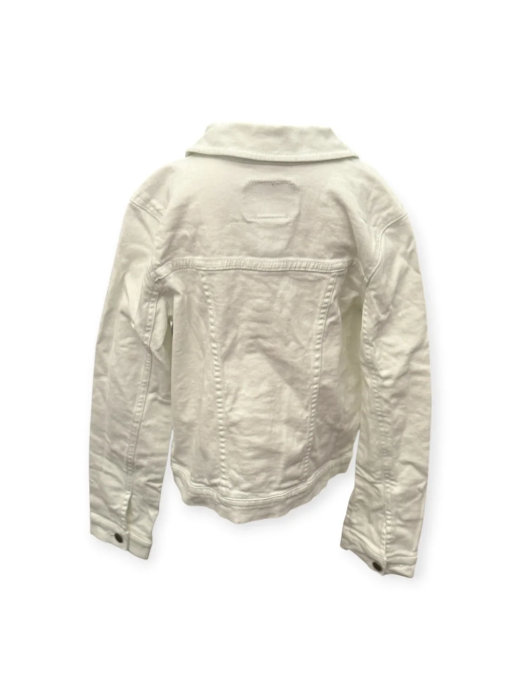 Levi’s Girls White Denim Trucker Jacket Size L 12–13 Years Stretch